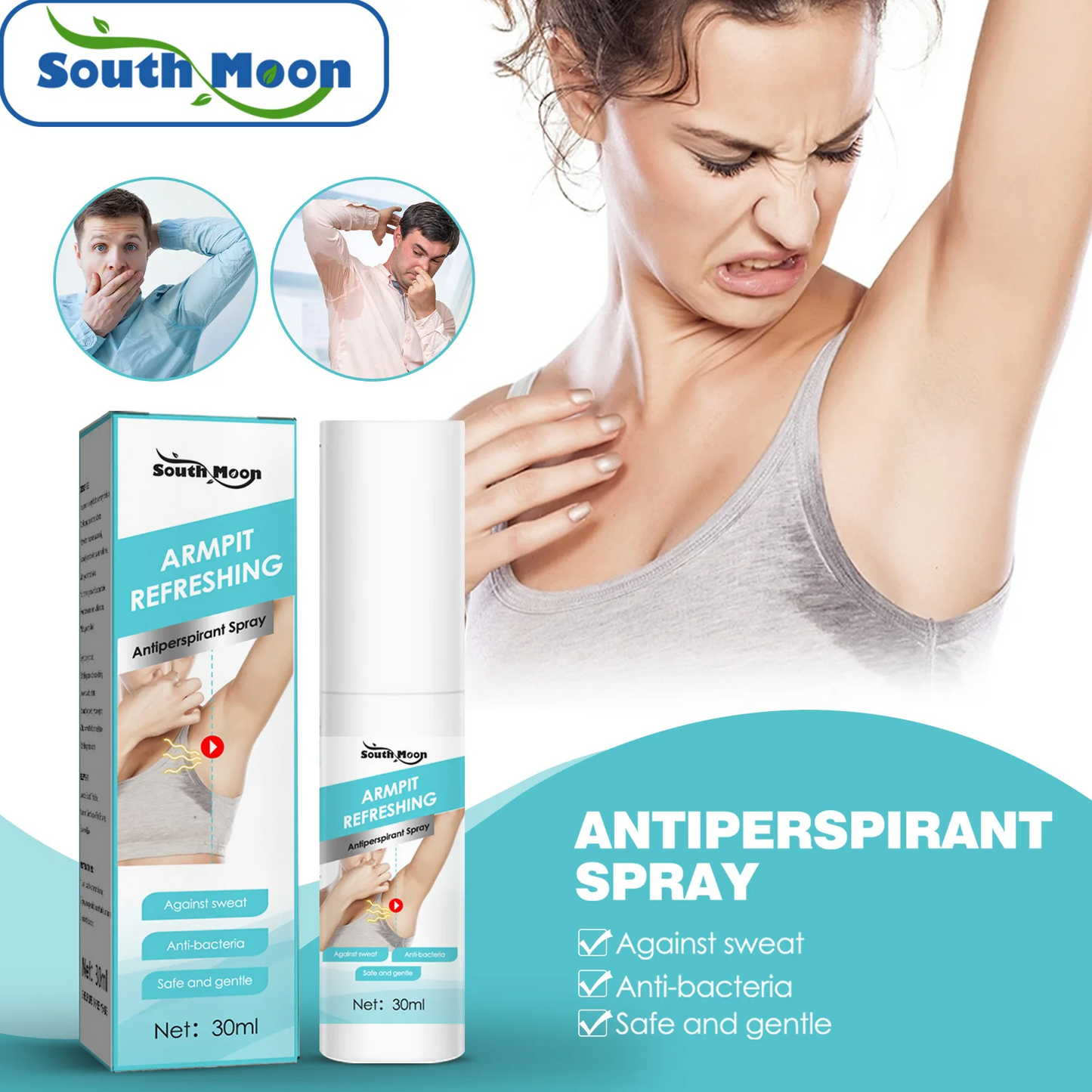 Odor anti-scented spray under the armpits
