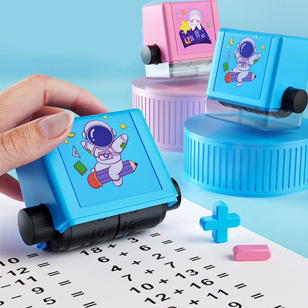 2 Pcs Math roller stamps Addition and Subtraction