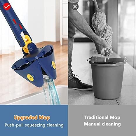 Blue Squeezing Triangle Cleaning Mop