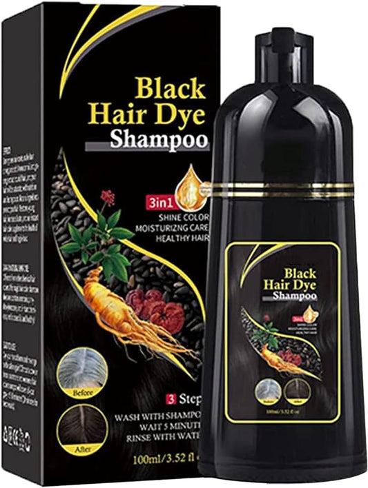 3-In-1 Black Hair Dye Shampoo